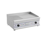 Plancha eléctrica fry-top doble - 75 cm - ondulado - 2 x 3.200 W | Royal Catering