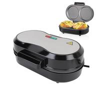 Plancha Eléctrica para Hacer Panqueques, 850 W, Mini Parrilla para Hamburguesas Doble, Parrilla Eléctrica Pequeña, Máquina para Hacer Tortillas, Máquina para Hacer (Enchufe