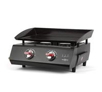 Vitrokitchen PG230NB - Plancha a gas butano con 2 quemadores