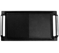 Plancha Grill Infiniton A44i, Compatibilidad solamente con placas de inducción, Asas Antiquemaduras, Ancho 44 cm, Negro