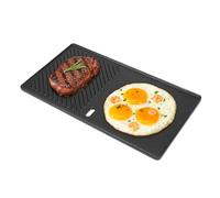 Plancha para barbacoa Denmay 13191 para 2 quemadores Landmann EMAILLEE Triton, plancha de hierro fundido para asar a gas, huevo, carne, freír, plancha para barbacoa