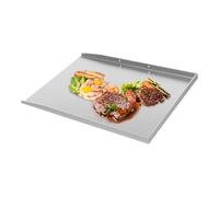 Plancha para barbacoa, plancha de acero inoxidable, placa Teppanyaki con 2 asas, placa de parrilla para barbacoa de gas y barbacoa de carbón, 48 x 34 cm