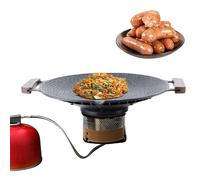 Plancha Para Cocinas - Sartén con Asas | Plancha Antiviento para Saltear Cocina Interior Viajes Barbacoa Exterior