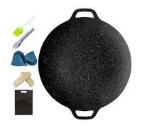 Plancha para Parrilla,Sartén Barbacoa Estilo Coreano Antiadherente de Hierro Fundido | Accesorio Cocina Camping, Sartén Portátil Para Jardín Picnic Barbacoas Exterior