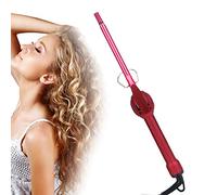 Plancha para rizar el cabello, 9MM Ultrafine Curling Tong Temperature Pantalla LCD Rizador para el cabello Herramienta anti-escaldado para peinar con diseño ajustable de 6 minutos y 60 minutos de apag
