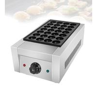 Plancha para Takoyaki Profesional-Mini Pancake Maker Eléctrico,Máquina de Poffertjes-Tecnología Térmica Avanzada Cuerpo Inox para Stand de Restauración Rápida al Aire Libre(28)