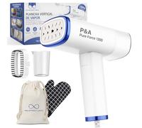 Plancha Vertical de Vapor P&A WITHOUT LIMITS Pure Force 1300 | 1300W | Plegable | Con 4 Accesorios | Plancha de Ropa para Hogar y Viaje | Apta para Todo Tipo de Tejidos
