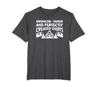 Planchado Extremo Camiseta, Hombre Tallas Grandes, Jaspeado Oscuro, 6X Alto