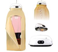 Planchadora Automática Plegable Con Temporizador, Secadora De Ropa De Viaje Compacta Y Portátil Con Bolsa De Secado, Secado Rápido Y Steam Vertical, Para El Hogar Y Viajes.(White)