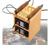 Planchadora Eléctrica De Bordes De Cuero Máquina Selladora Y Creaser De Bordes De Cuero Para La Artesanía Del Cueros Rayado De Borde Ranurado, Prensado Y Sellado En Proceso En Caliente(Dualmachine)