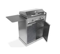 PLANCHAELEC - Pack completo de plancha eléctrica ANTHEA E-650-3000 W - Carro + Accesorios - Inox - Termostato ajustable - 12 personas - Made in France - 65 x 43 x 25 cm