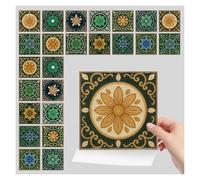 planchas adhesivas para suelos, Calcomanías autoadhesivas for azulejos, for suelo y pared, paquete de 24, multicolor, varios tamaños(Nhz-60 24pcs,5.9x5.9 inch)