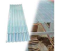 planchas transparentes tejados Panel de alero transparente hueco, láminas corrugadas de 1 mm de espesor, tablero impermeable transparente para puestos de mercado(6 PCS,L W 0.9 x 0.9m/3 x 3 ft)