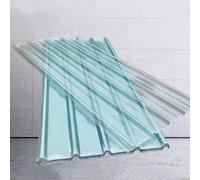 Planchas Transparentes Tejados, Placa Ondulada De FRP De 2mm Espesor, Chapa De Iluminación De Fibra De Vidrio, Panel Aislamiento Para Marquesina, Balcón, Cochera(10pcs,93x150cm/36.6x59in)