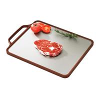 Planche à découper - 39x30x1,5 cm Planche à découper les légumes en acier inoxydable | Outil de cuisine à base PP double face pour sandwichs, fruits, viande, salade, cuisine, préparation des repas