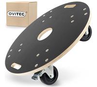 Planche à roulettes Ovitec Ronde pour Charge Lourdes | Rutas Extra silenciosas | Capacidad de Carga de 400 kg | Diámetro de 57 cm | Bosques 2 Ruedas y Puntos de Transporte.