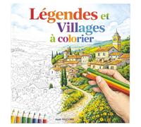 Planches à dessiner - Les villages de l'arrière-pays: Livre de coloriage anti-stress pour adultes et enfants - Illustrations de villages + histoires imaginaires et poétiques