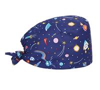 PlandleLee Gorro de Quirófano y Bandana Estampado - 100% Algodón, Tamaño Ajustable (Autoclave)