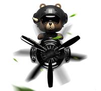 Plane Car Air Freshener - Install Simply Bear Aromatherapy Diffuser Vent Clips | Atractivo Shaking Head Perfume, Stylish Automobile Decor for Relaxing, Removing Odor