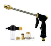 Plane Hose Nozzle - Heavy Duty Metal Sprayer Head, 10 Inch Adjustable Grip with Comfort Flow, Brass Alloy Pressure Tool with Leak Control, Sprayer Compact Gear for Car, Yard, Garden