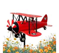 Plane Wind Spinner | Airplane Motion Art, Lawn Biplane Stake