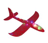 Planeador De Avión De Espuma - Juguete De Vuelo Brillante, Modelo De Vuelo Al Aire Libre Para Niños | Diseño De Espuma Ligera De 48 Cm Con Iluminación LED, Divertido Juguete De Lanzamiento Para Bam