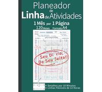 Planeador de Linha de Atividades: Domine seu Tempo e Alcance suas Metas com a Visão Mensal de 1 Página | 120 Meses (10 Anos) Não Datado | Diário de ... Formato A4 (Verde) (Diário de Tempo "OLHAR")