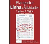 Planeador de Linha de Atividades: Domine seu Tempo e Alcance suas Metas com a Visão Mensal de 1 Página | 120 Meses (10 Anos) Não Datado | Diário de ... A4 (Vermelho) (Diário de Tempo "OLHAR")