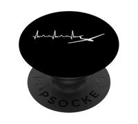 Planeador Planeador Pilotos latidos del corazón PopSockets PopGrip Adhesivo