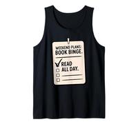 Planes de Fin de Semana Libro de Lectura compulsiva Entusiasta de la Novela Camiseta sin Mangas