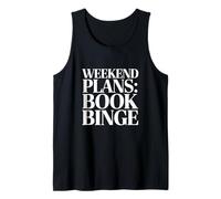 Planes de Fin de Semana Libro Lectura compulsiva Amante de la Historia Bibliófilo Camiseta sin Mangas