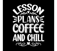 Planes de lecciones, café y relajación, citas sobre café, póster, diseño de eslogan tipográfico Calcomanías de letras 49.4x67.1cm Fácil instalación Blanco