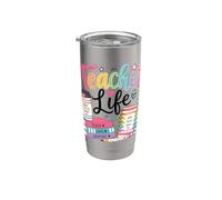 Planes de lecciones de agradecimiento al profesor Libros Escuela Preppy Retro Vaso térmico de acero inoxidable de doble pared