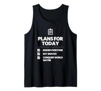 Planes para Hoy ignorar a Todos los Amantes de los bocadillos Diseño de Humor Camiseta sin Mangas