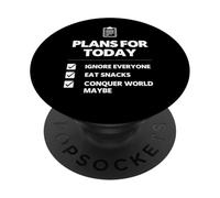 Planes para Hoy ignorar a Todos los Amantes de los bocadillos Diseño de Humor PopSockets PopGrip Adhesivo