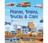 Planes, Trains, Trucks & Cars Sticker, Color & Activity Book: With Over 100 Stickers
