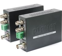 Planet 1-Channel 4-in-1 Video Over Gigabit Fiber(ST) Converter, VF-101G-KIT (Gigabit Fiber(ST) Converter up to 20KM, a Pair Include TX & RX in Package (TVI/CVI/AHD/CVBS))