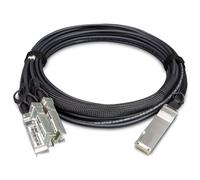 PLANET 40G QSFP+ to 4 10G SFP+ 5M cable de fibra optica QSFP+ 4x SFP+ Negro