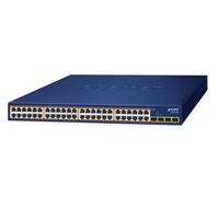Planet 48-Port 10/100/1000T 802.3at PoE + 4-Port 1000X SFP Unmanaged Gigabit Ethernet Switch
