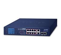 Planet 8-Port 10/100TX 802.3at PoE + 2-Port Gigabit TP/SFP Combo, FGSD-1022VHP (+ 2-Port Gigabit TP/SFP Combo Desktop Switch with Smart Color LCD 120W PoE Presupuesto Standard/VLAN/Ext)