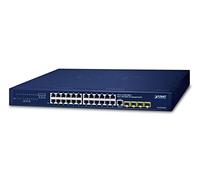Planet Conmutador Gigabit gestionado SFP de 24 Puertos 10/100/1000T + 4 Puertos 100/1000X SFP