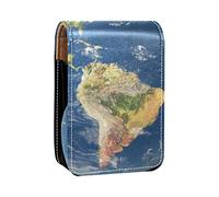 Planet Earth Universe - Estuche portátil para lápices de labios, mini caja de almacenamiento de lápiz labial con espejo para mujer, Varios colores, 9.5x2x7 cm/3.7x0.8x2.7 in