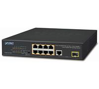 Planet FGSD-1011HP Gigabit Ethernet (10/100/1000) Energía sobre Ethernet (PoE) 1U Negro switch - Switch de red (Gigabit Ethernet (10/100/1000), Energía sobre Ethernet (PoE), Montaje en rack, 1U)
