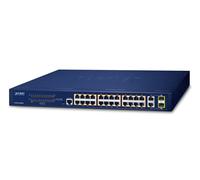 PLANET FGSW-2624HPS switch Gestionado L2/L4 Gigabit Ethernet (10/100/1000) Energía sobre Ethernet (PoE) 1U Azul