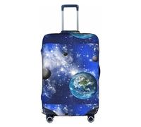 Planet Galaxy - Funda protectora elástica para equipaje de viaje, a prueba de arañazos, varios tamaños, White, L