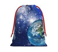 Planet Galaxy Print - Bolsas de regalo reutilizables, bolsas de regalo de tamaño mediano, bolsas con cordón para regalos de Navidad, cumpleaños