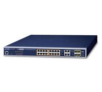 PLANET GS-4210-16P4C switch Gestionado L2/L4 Gigabit Ethernet (10/100/1000) Energía sobre Ethernet (PoE) 1U Azul