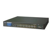 Planet GS-5220-24UPL4XVR gestionado L2+ Gigabit Ethernet (10/100/1000) Energía sobre Ethernet (PoE) Soporte 1.25U Negro Switch de Red
