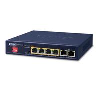PLANET Switch no administrado GSD-604HP Gigabit Ethernet (10/100/1000) PoE Azul