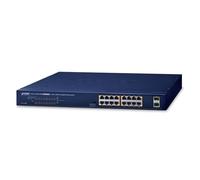 PLANET GSW-1820HP switch No administrado Gigabit Ethernet (10/100/1000) Energía sobre Ethernet (PoE) 1U Azul